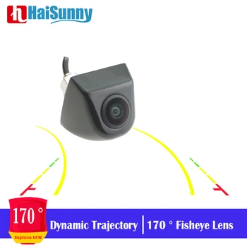 HD Nekilnojamojo 170 Kampo Fisheye Objektyvas, Kamera atspari Vandeniui Metaliniu korpusu Automobilių Galinis Naktinis Vaizdas Dinamiškas Trajektorija Atvirkštinio Atbulinės eigos Atsarginę Kamerą