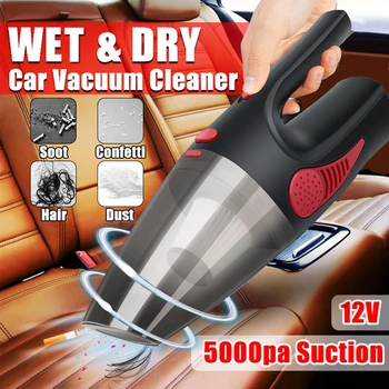 Handheld Vacuum Cleaner 5000PA Super Siurbimo Nešiojamų Automobilinis Dulkių siurblys Belaidžius/Automobilių Plug Šlapias / Sausas Dulkių siurblys už Automobilių, Namų