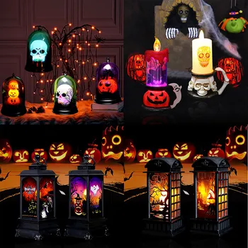 Helovinas Žvakė, Lempa, Žvakė 2020 Helovinas Šalis Dekoracija Namuose Siaubo Namai Ragana Kaukolė Lempos Halloween Party Prekes
