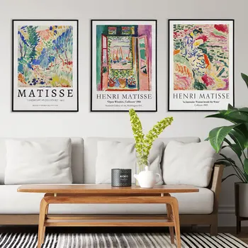 Henri Matisse Abstraktus Peizažas Plakatas Derliaus Drobė, Tapyba Ant Sienos Retro Art Print Nuotraukos Kambarį Namų Dekoro