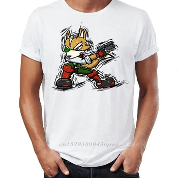 Hip-Hop Vyrų marškinėliai Star Fox Ansamblis Nuostabus Pavyzdys Kūrinys Išspausdintas Gatvės Vaikinai Viršūnes & Tees Grobis Medvilnės Camiseta
