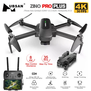 Hubsan Zino PRO Plus Zino 2 + GPS Drone su 4K 30 FPS /60FPS UHD WiFi FPV Kamera Quadcopter 3-Ašis Gimbal 8KM Dron Vs SG906 MAX