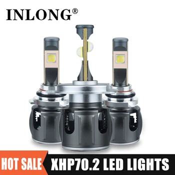 INLONG XHP70.2 H4, H7 Automobilio LED Žibintų Lemputė H11 9005 9006 HB4 H8 D1S D2S H1 D4S Atnaujinti Objektyvas 6000K 18000LM priekinis Žibintas, Rūko Žibintai