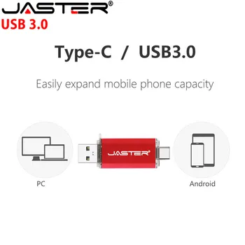 JASTER UBS 3.0 OTG USB Flash Drive 64GB Pen Drive 2 1 Tipo C & Micro USB 3.0 Flash Drive 16GB 32GB 128GB Pendrive