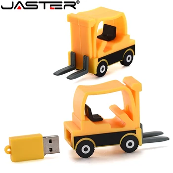 JASTER cartoon tipo 64GB flash drive, USB2.0 versijos 4GB 8GB 16GB 32GB 64GB 128GB išskirtinį mažas geltonas krautuvas U disko