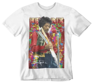 Jimmy Hendrix T-Shirt 60S 70S Gitara Piktogramą Muzikos Kartos Lsd Festivalis 