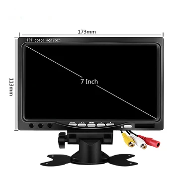 Johnwill 7 colių LCD atbulinės eigos kamera stebi DVR stebėjimo kamera automobilio galinio vaizdo kamera su AV ir DC sąsaja