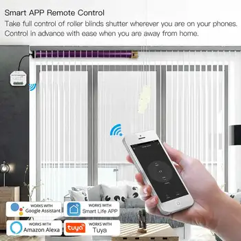 K WiFi RF Smart Užuolaidų Modulis Jungiklis Elektros Roller Užrakto Variklio Tuya Laidą Nuotolinio Valdymo Dirbti su Alexa 