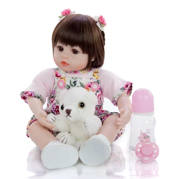 KEIUMI Puikus Reborn Baby Doll, 48CM Minkšto Vinilo Audiniu Kūno Boneca Realus Naujagimių Mergina Žaislas Bamblys Gimtadienio Dovana Metu