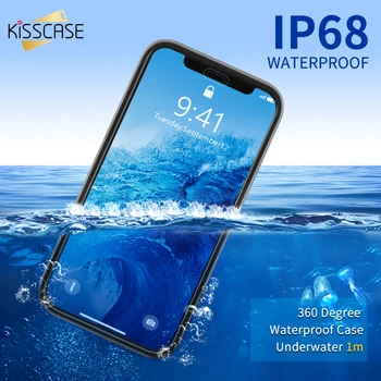 KISSCASE 360 Vandeniui Case For iPhone 5 5SE 6 6s 7 8 Plus X Atveju Vandens Įrodymas Byloje iPone XS XR XS MAX po vandeniu Padengti Capinhas