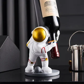 Kabinti Vyno Stiklo Laikiklis Astronautas Vyninės Vyno Butelio Stiklo Laikiklis Pelėsių Kūrybos Vyno Butelis Rack Savininko Namų Puošybai