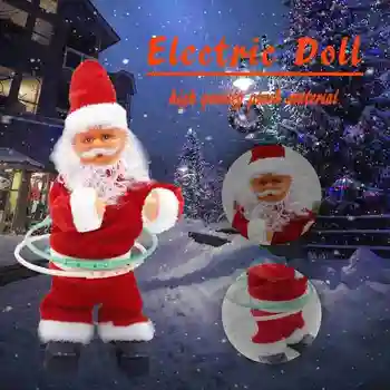 Kalėdų Elektros Santa Claus Parašiutu Santa Claus Žaislas Muzikos Vaikas Išraiška Išskirtinį Kūrybos Dekoro Kalėdos Žaislas, Lėlė T9E2