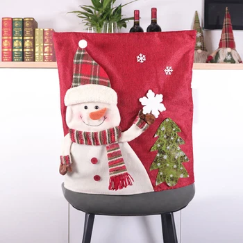 Kalėdų Stalo Dekoravimas Kalėdų Animacinių filmų Kalėdų Senelis, senis besmegenis Spausdinti neaustinis Audinys Kėdės Dangčio Apdaila