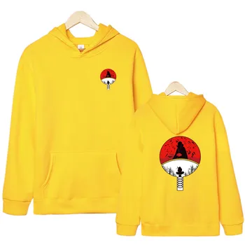 Karšto pardavimo Hoodies Unisex Naruto Harajuku Japonų Anime Uchiha Itachi Spausdinti Vyrų Hoodie Streetwear Mados Atsitiktinis marškinėlius