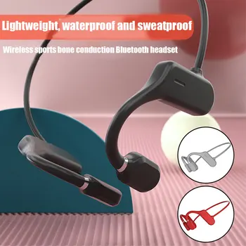 Kaulais Ausines Bluetooth 5.0 Sporto Atviros Ausies Belaidė laisvų Rankų įranga Sweatproof Dviračiu, Bėgimas Vairavimo sporto Salė GK9