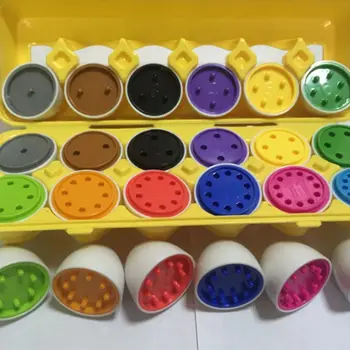 Kidzlane Spalvų Kiaušinių Komplektas - Vaikiška Žaislai - Švietimo Color & Numerio Atpažinimo Įgūdžių Mokymosi Žaislas - Velykiniai Kiaušiniai