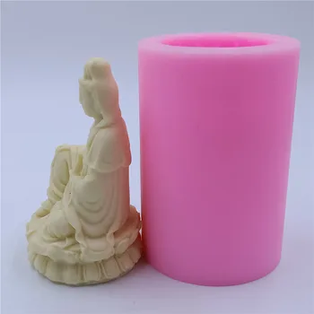 Kinijos Bodhisatvos Silikono Žvakių Liejimo Avalokitešvara Žvakių Liejimo Buda Silikono Formos Žvakių