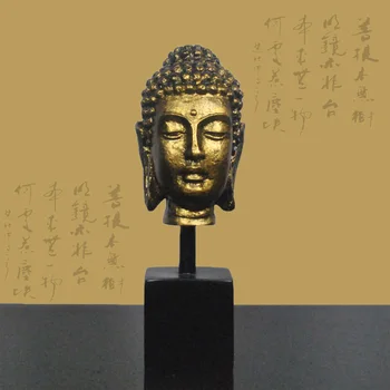 Kinijos retro amatų Budizmas kūrybos mažas statula buda galvos buddist pav statulėlės ornamentu namų dekoro