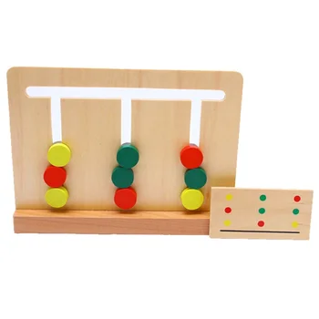 Kūdikių Žaislų Montessori Medinis Žaislas Mokymo Trijų Spalvų Rūšiavimo Masyvo Žaidimas ikimokyklinio Ugdymo Ikimokyklinio Mokymo ir Mokymosi
