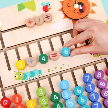 Kūrybos Matematikos Žaislai Daugiafunkcį Mediniai Skaičiavimo Pažinimo Valdybos Montessori Žaislas Kūdikiui Švietimo Žaislas Ankstyvo Mokymosi Žaislai Vaikas