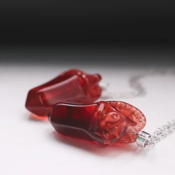 Kūrybos Siaubo Anatominiai Širdies 3D Imituojamas Realus Širdies Pakabukas Karoliai Vyrai Moterys Kruvinas Atrium Pareiškimą Karoliai Dovanos