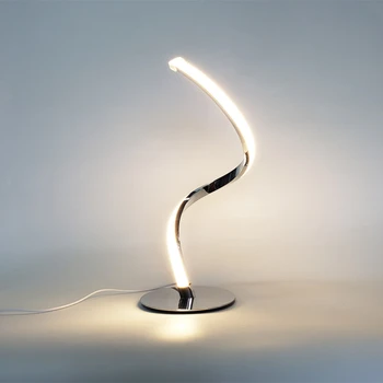 Kūrybos Spiralės Touch LED Stalo Lempa Miegamojo staliukas Skaityti Dekoratyvinės Šviesos Naktį