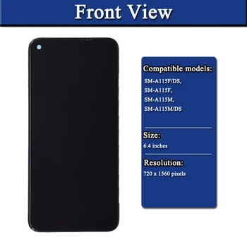 LCD Samsung Galaxy A11 A115 A115F Ekranas Su Jutikliniu Ekranu, skaitmeninis keitiklis Asamblėjos Pakeitimo Remontas Atsarginiu daliu