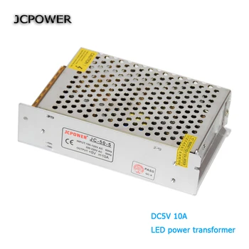LED Driver 5V 10A 50W impulsinis Maitinimo šaltinis Vairuotojo LED Juostelė AC 110V, 220V Įvesties DC5V led įtampos transformatorius