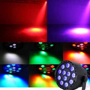LED Par 12x3W RGBW LED Etape Licht Par Licht Susitiko DMX512 voor Disco DJ projektorius Mašina Šalies decoratie F&G Podiumo Verlichtin