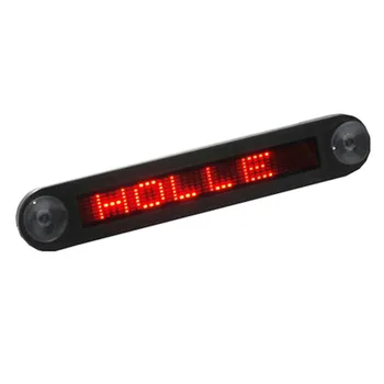 LED automobilio 12V LED Automobilių Pasirašyti Programuojami Nemirksi Raudona Pranešimą, Pasirašyti plokščių Su Nuotolinio Valdymo Mini Reklama LED Ekranas 7x40 Taškų