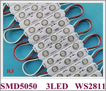 LED modulis pasirašyti raštą, full LED apšvietimo modulis SMD 5050 RGB DC12V 3led 0.72 W WS 2811 UCS1903 SM16703 suderinama