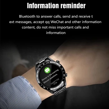 LIGE 2020 Naujų Prabangių prekės ženklų vyriški laikrodžiai Plieno juosta Fitneso žiūrėti, Širdies ritmas, kraujo spaudimas Aktyvumo seklys Smart Watch vyrams
