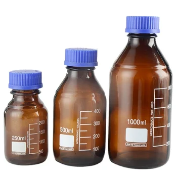 Laboratoriniai Aukštos kokybės 50ml 100ml 250ml 500ml 1000ml Stiklo Reagento Buteliuką Ruda Varžtas Stiklo Reagento Buteliuką