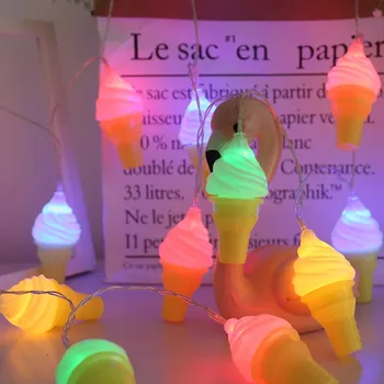 Ledų 3D Lempos Pasakų Žibintai LED Girliandą String Žiburiai Kalėdų Medžio Šviesos Grandinė, Šalies Lauke, Vaikų, Miegamojo, Dekoracijos, Dovanos