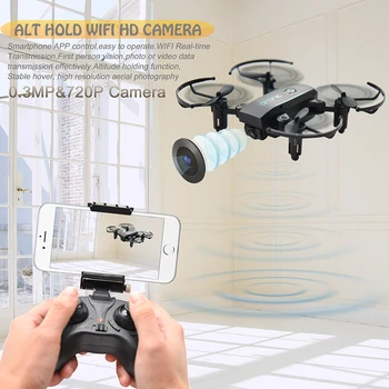 Linxtech In1601 Dron 2.4 g 720p Mini Drone Su Kamera, Wifi Fpv Sulankstomas Aukščio Laikyti Quadcopter Sraigtasparnis Žaislai, 3 Baterijos