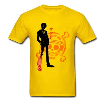 Luffy Kaukolės Logotipas marškinėliai Sanji T Shirt Spausdinti Vyrų Anime Marškinėlius Vieną Užsakymą Pilka Drabužių Medvilnė Tee Animacinių filmų Top Drop Laivyba