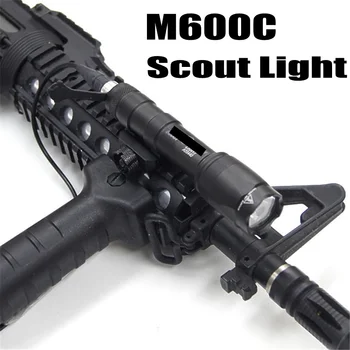 M600C Taktinis Žibintuvėlis LED Skautų Šviesos Softair Lanterna Airsoft Arma Kariuomenės Šaudymo Medžioklės Lempos Šautuvas, Pistoletas Ginklas Šviesos