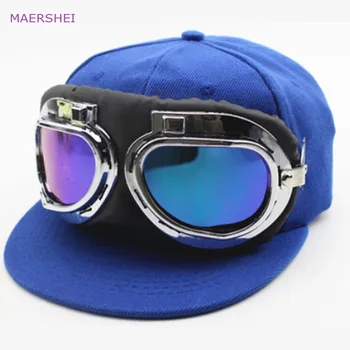 MAERSHEI Vaikas piloto akiniai beisbolo kepuraitę sanpback Europa ir Amerika Ne-bendrojo lavinimo, berniukai ir mergaitės, hip-hop bžūp