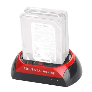 MUMS/ES Patogu, 2.5 Colių, 3.5 Colių IDE SATA USB 2.0 Dual HDD Kietojo disko Disko Docking Station Bazės Paramos Standusis Diskas Gali