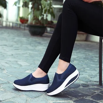 MVVJKE Vasaros 2019 Sūpynės Atsitiktinis Oro Kvėpuojantis Akių Pleištai Sporto Chaussure Femme platforminiai Batai Moterims Zapatos Mujer Ponios