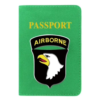 Mados 101st Airborne Division Spausdinimo Moterys Vyrai Pasas, Padengti Oda Kelionės ID Kredito Kortelės Turėtojas Kišenėje Piniginės Krepšiai