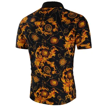 Mados Mens Trumpas Rankovės Havajų Marškinėliai Vasaros Atsitiktinis Gėlių Marškinėliai Vyrams Azijos Dydis M-XXL C31