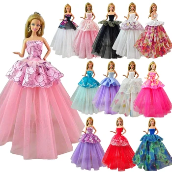 Mados Rankų darbo 7 elementai /daug Atsitiktinių Lėlės Aksesuaras Žaislas Princesė Šalis suknelė Objektų Padažu Žaidimas, Barbie Girl 