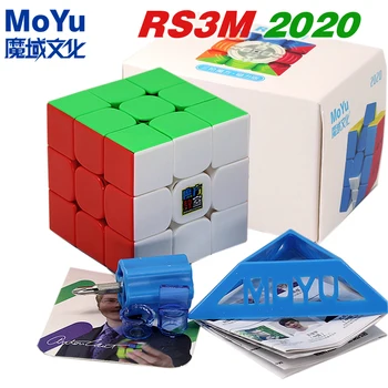 Magija Galvosūkį kubo MoYu RS3M 2020 MANO RS3 M 3x3x3 3x3 profesionalus magnetinis kubo twisty žaislai, dėlionės žaidimas