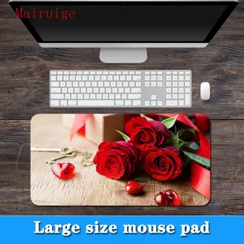 Mairuige didelis skatinimo didelio dydžio multi-dydis krūva romantiška kraujo raudona rožė modelis užraktas krašto PC kompiuterio, nešiojamojo kompiuterio pelės padas