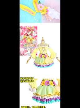 Maki Nishikino cos vyras, moteris, anime cosplay lovelive kostiumų komplektai Kojinės + dress + priedai