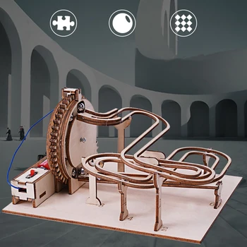 Marmuro Paleisti Pavarų Dėžė Surinkimas modelių Kūrimo Rinkinių, Medinės 3D Dėliones 