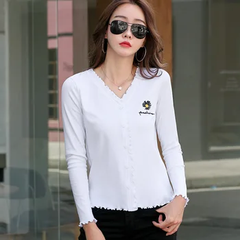 Marškinėliai femme t-shirty damskie juoda balta rausva marškinėliai moteris tshirts medvilniniai siuvinėjimo marškinėlius moterims topai 2020 mujer camisetas