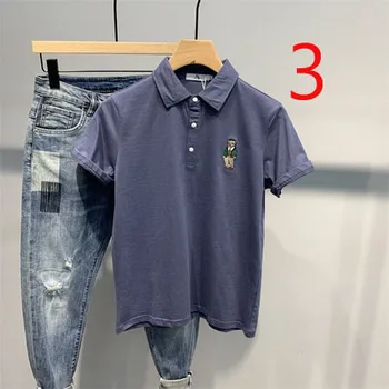Marškinėliai trumpomis rankovėmis vyriški vasarą naujų 2020 m. vientisos spalvos apvalios kaklo pusė rankovės tendencija ins banga prekės