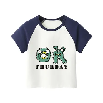 Marškinėliai vaikams mergaitėms marškinėlius animaciją, modelis t-shirt kūdikių Berniukų drabužius 2-8t Vasaros Vaikų Viršutiniai drabužiai mielas vaikai paprasto marškinėliai